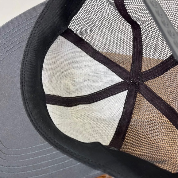 VINTAGE 90s BP British Petroleum Patch Trucker Snapback Hat Cap Gray Workwear - Picture 9 of 15